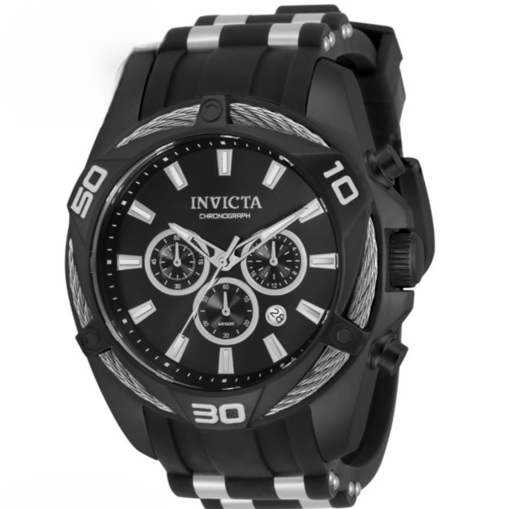 Invicta Bolt Vanguard Men's Watch - 50mm, Steel, Black (34145)